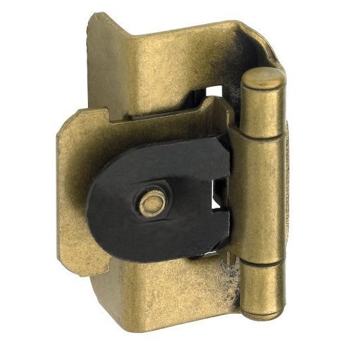 1/2in (13 mm) Overlay Double Demountable Burnished Brass Hinge - Pair